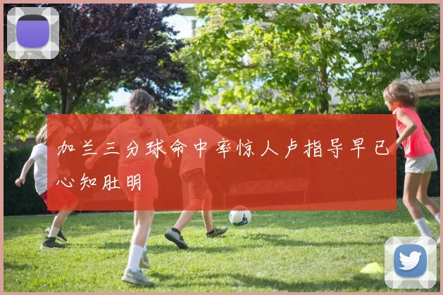 加兰三分球命中率惊人卢指导早已心知肚明